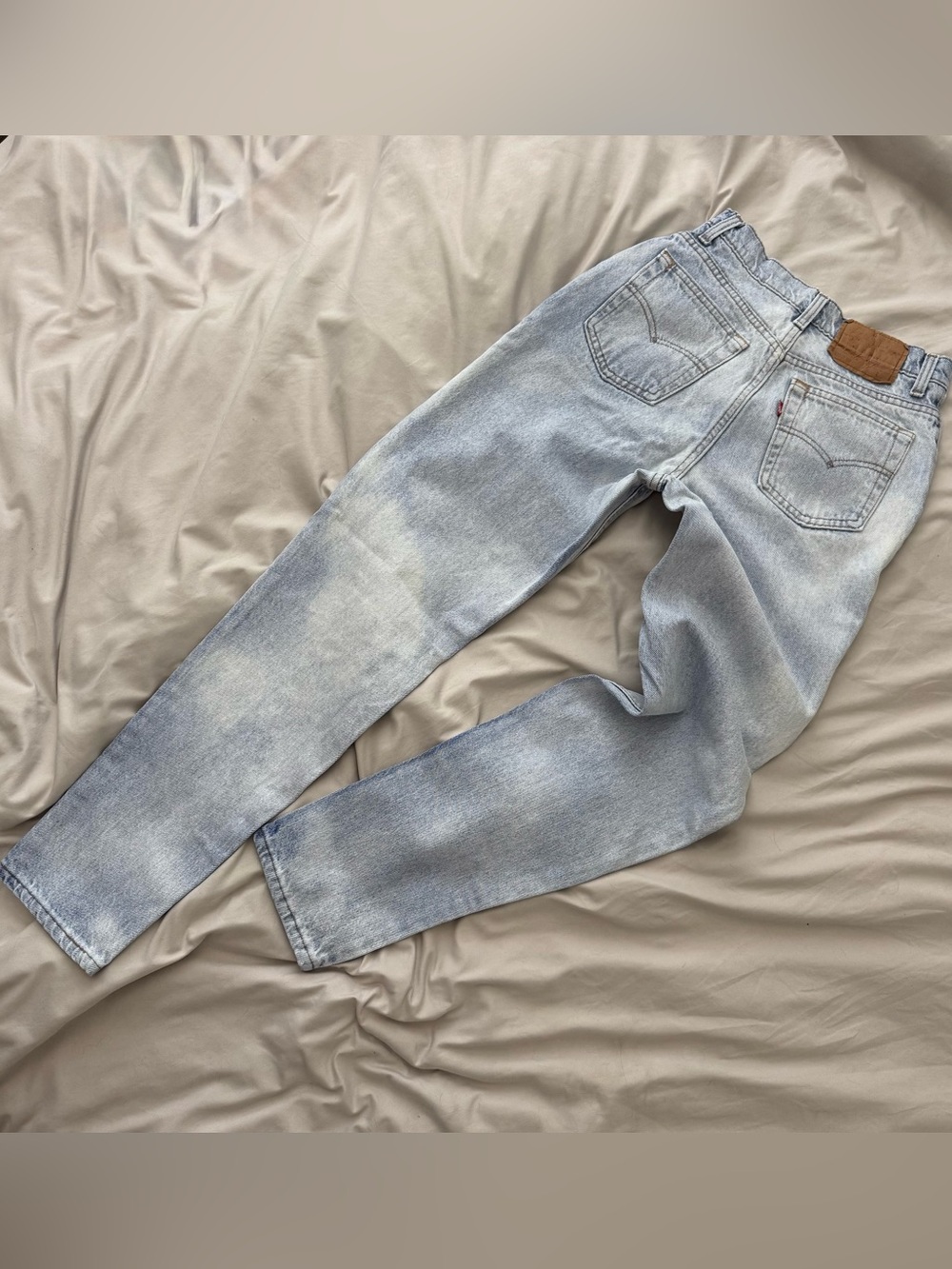 Vintage 90s Levis 17512 Light Wash Jeans Womens High Waisted Made in USA Tapered